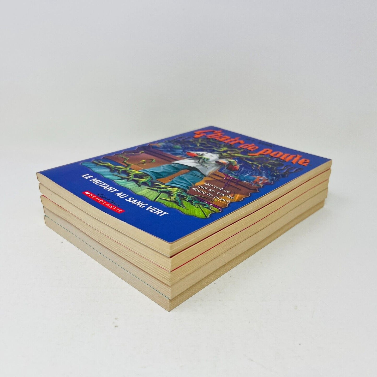 5x Chair de Poule Scholastic Goosebumps in French/Français R.L. Stine Lot Livres