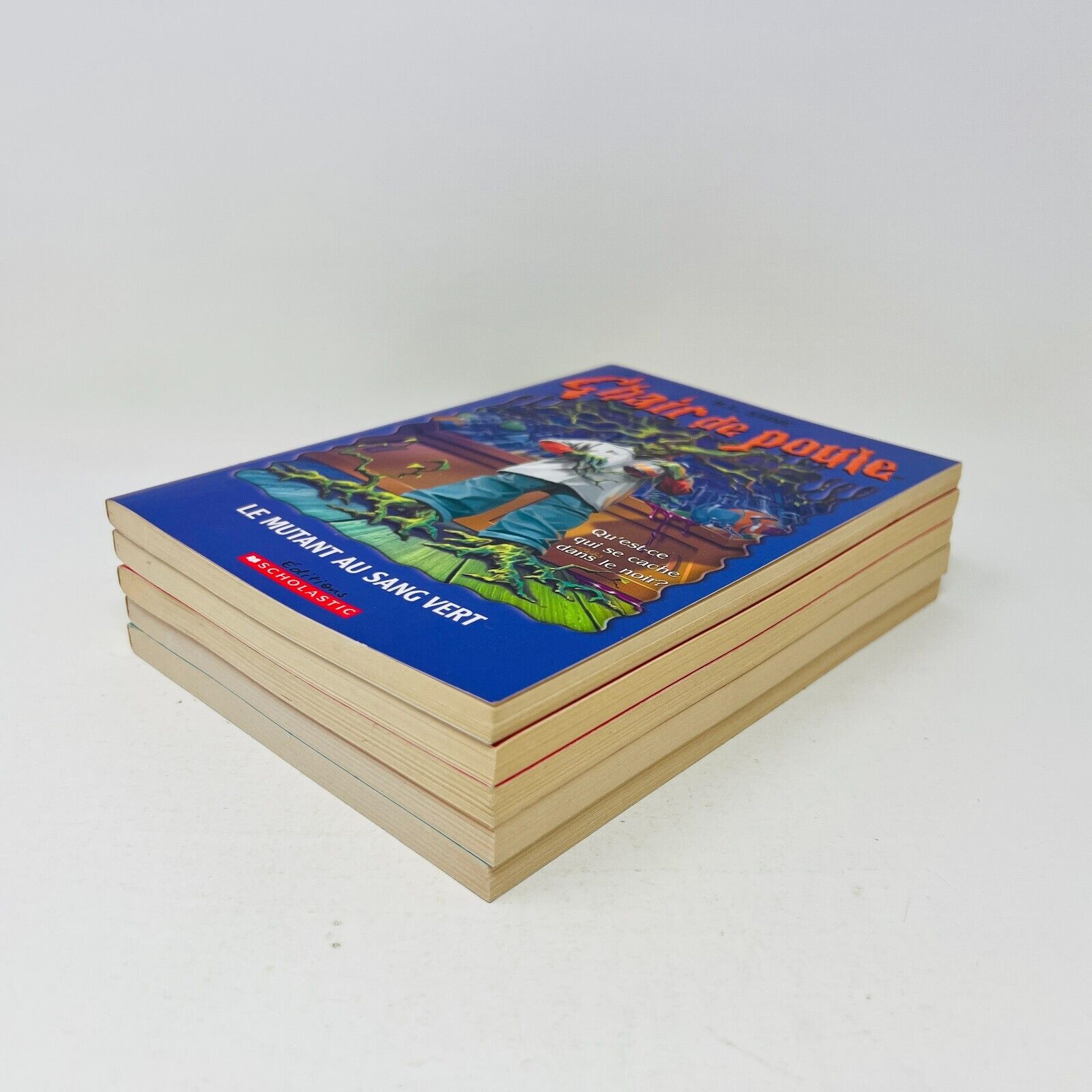 5x Chair de Poule Scholastic Goosebumps in French/Français R.L. Stine Lot Livres