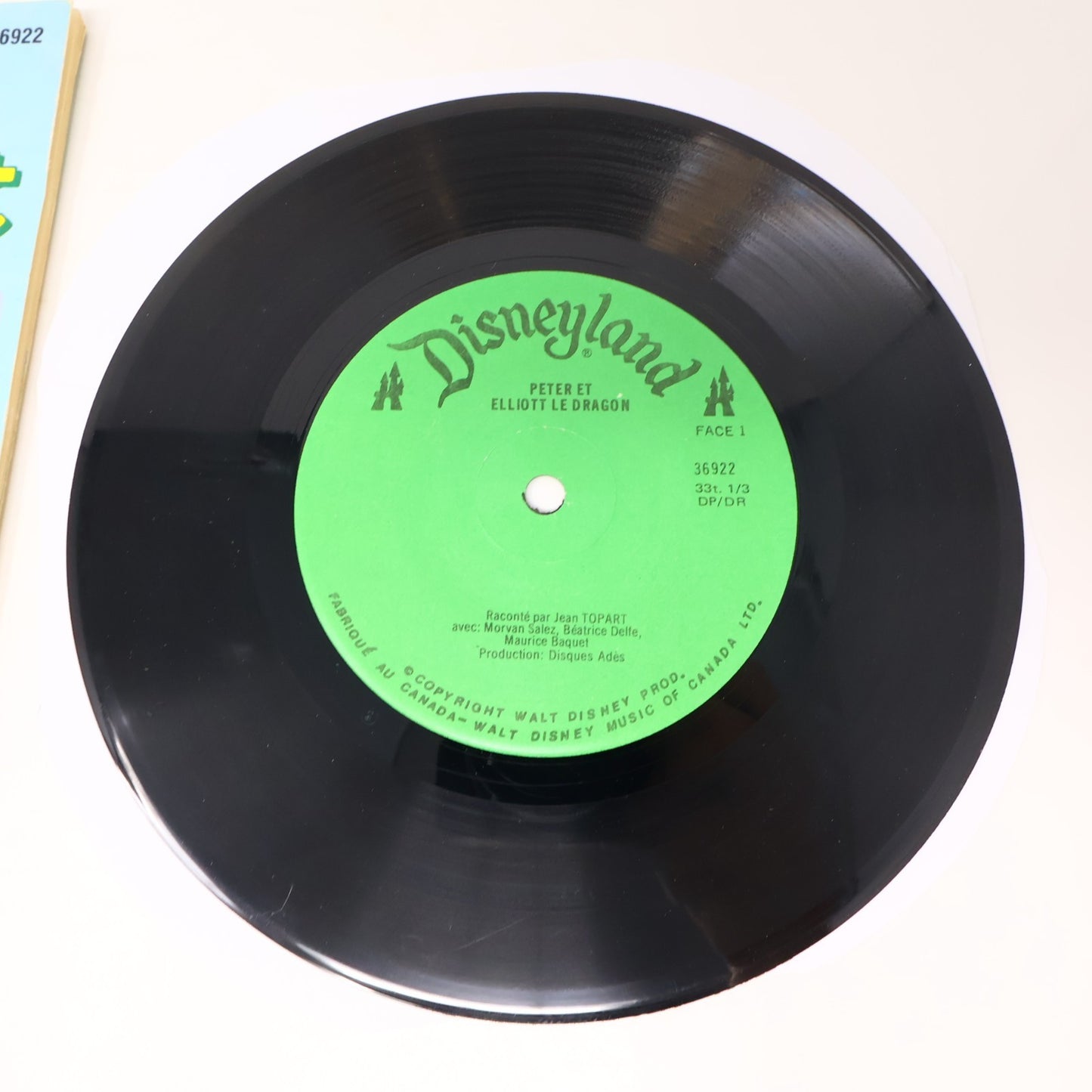 Disney Disneyland Lot 4 Livre Disque 7" Fantasia/Peter/Tuf-Tuf/Blanche Neige 70s