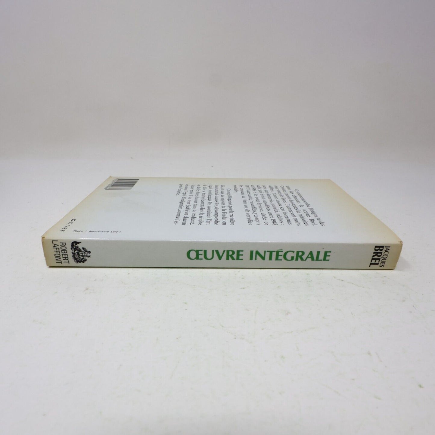 1982 Oeuvre Intégrale Jacques Brel Paroles des Chansons Robert Laffont Français