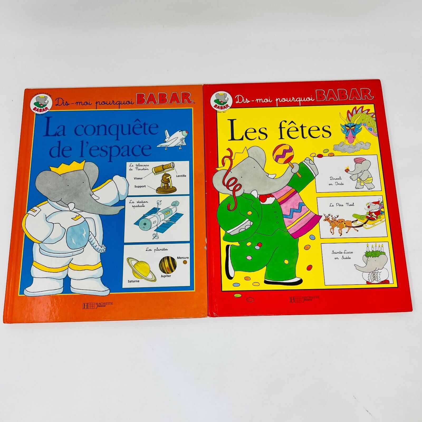 6x Babar Dis Moi Pourquoi/French Lessons en Francais Espace/Étoiles/Transport
