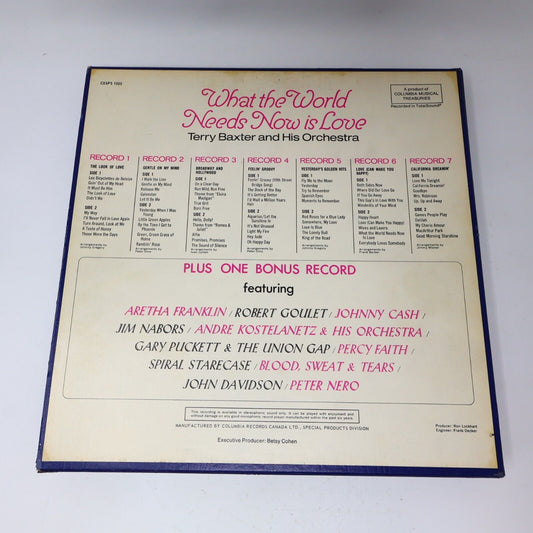 Terry Baxter & Orchestra What The World Needs Now is Love 7xLP Record C8SPS 1005