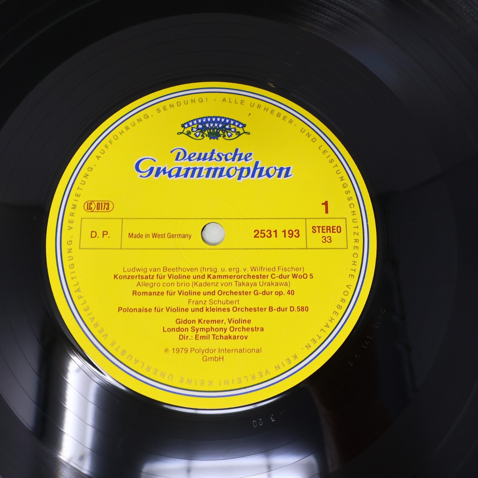 Gidon Kremer Musik Für Violine & Orchester Beethoven / Schubert Record  2531 193