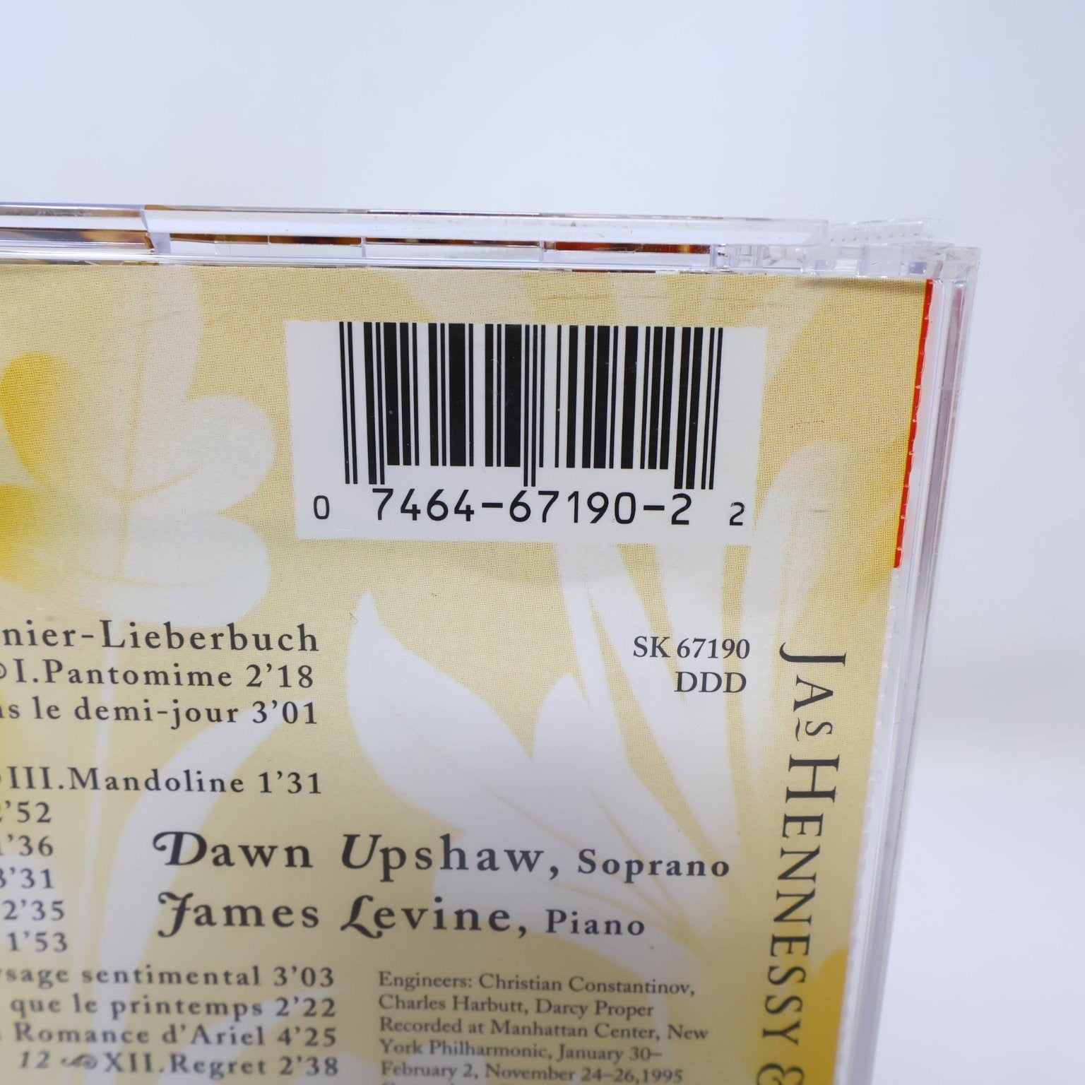 Dawn Upshaw Forgotten Songs Sings Debussy Levine CD 1997 Sony Classical SK 67190