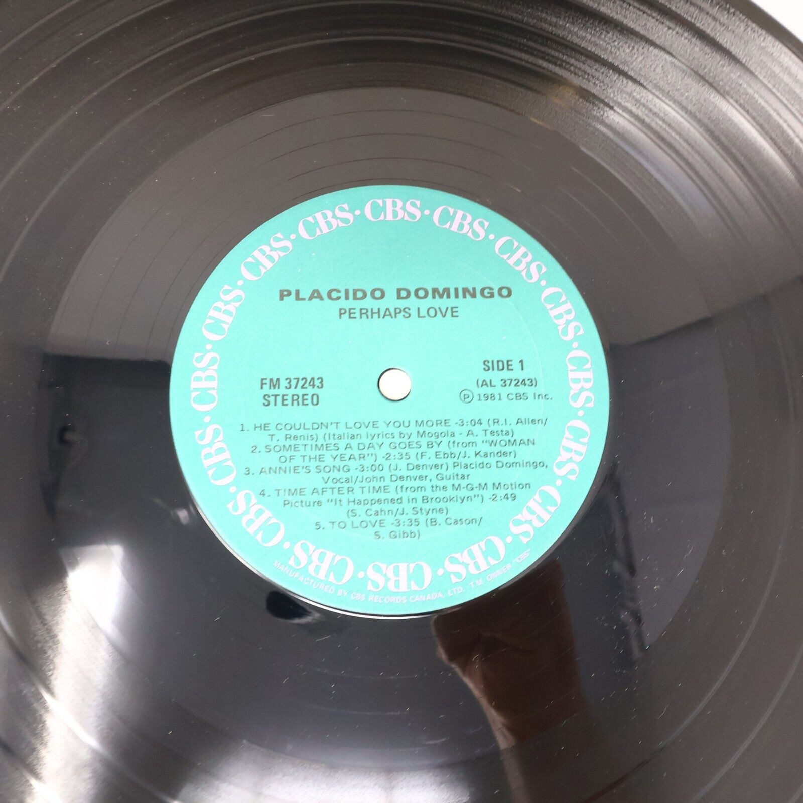 Placido Domingo Perhaps Love + My Life For A Song Lot of 2 LP Records 1980s