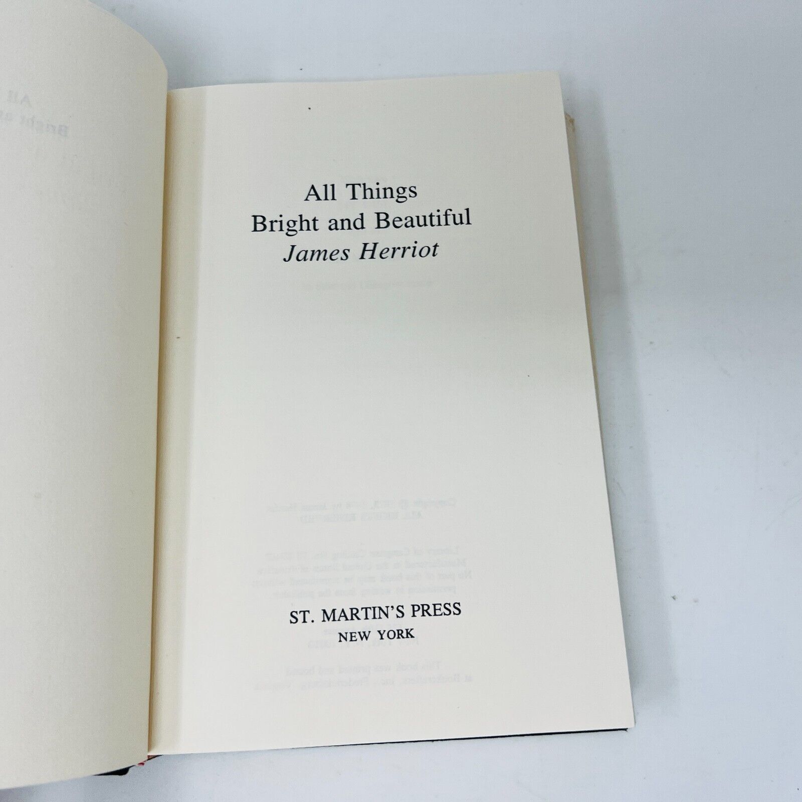 1974 All Things Bright and Beautiful Hardcover DJ by James Herriot 1st Edition