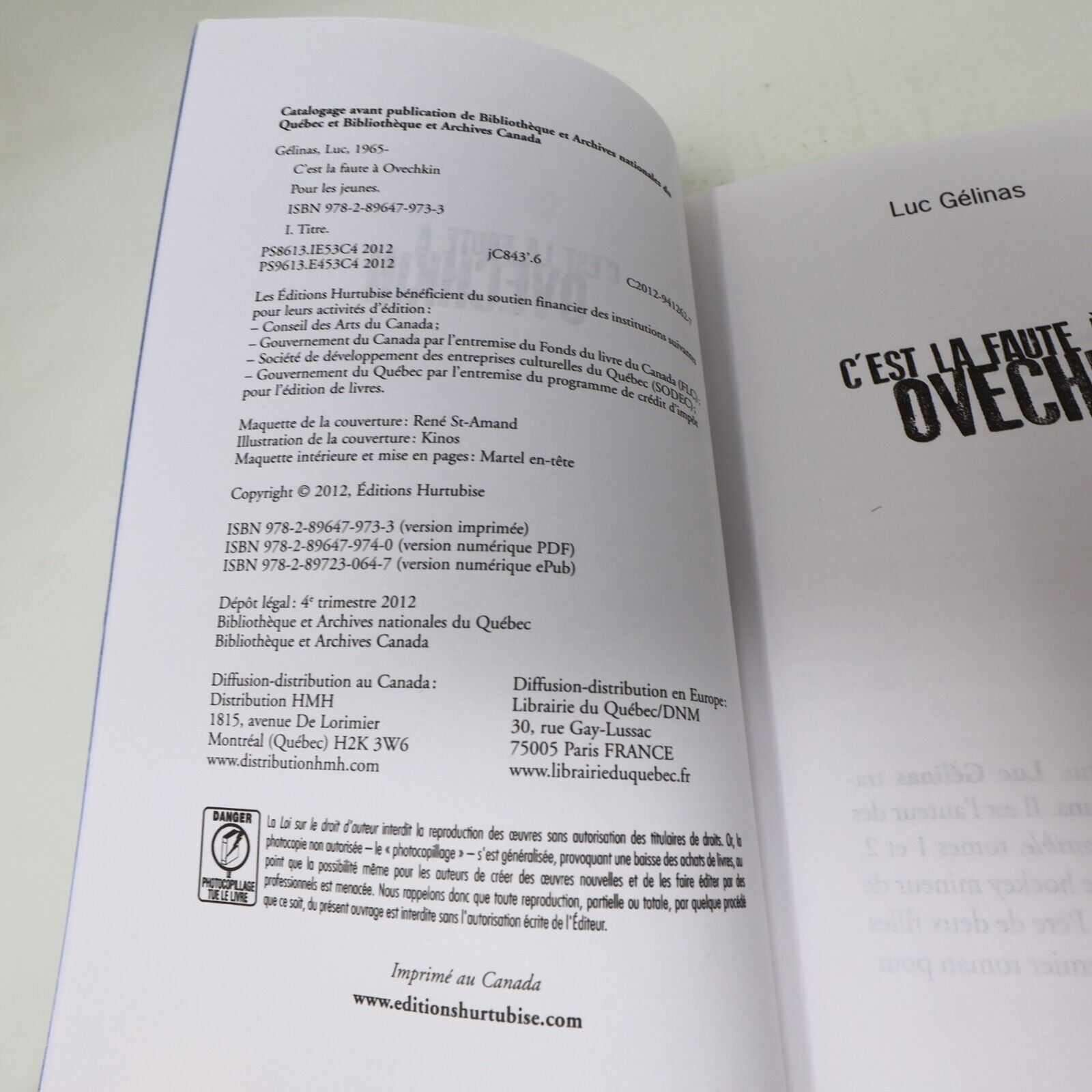 Lot 3 C’Est la Faute à Ovechkin Mario Lemieux Carey Price Luc Gélinas Livres PB
