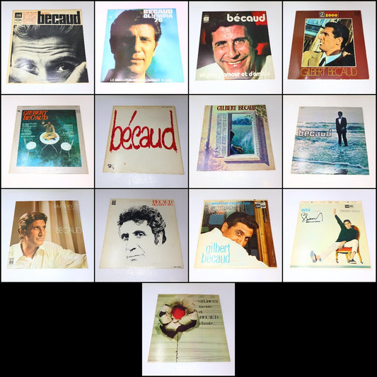 Gilbert Bécaud Lot 13 Disques Record Olympia/Ami/L'Important C'est La Rose 70s