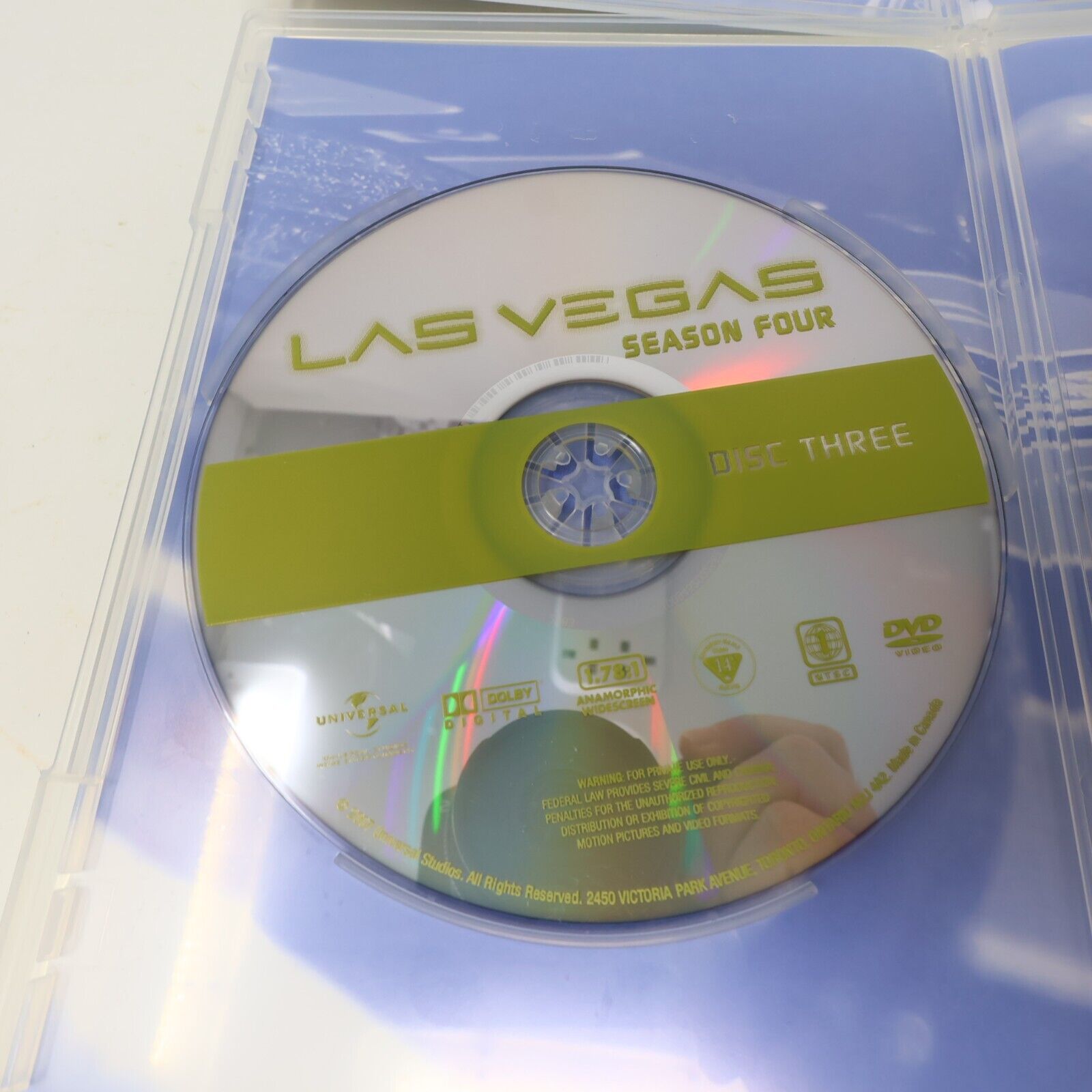 Las Vegas Season Four #4 DVD James Caan Josh Duhamel 2006 NTSC 16:9 Tested