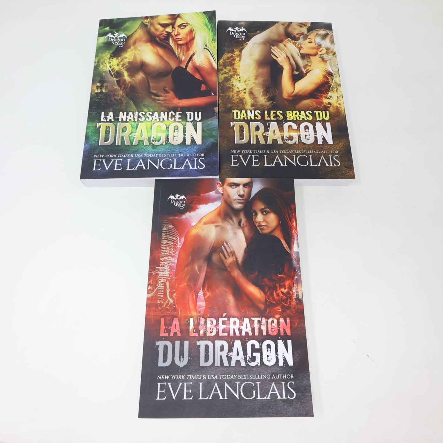Lot 8 Eve Langlais Dragon Point Bitten Point Lois de la Meute Livres Français PB