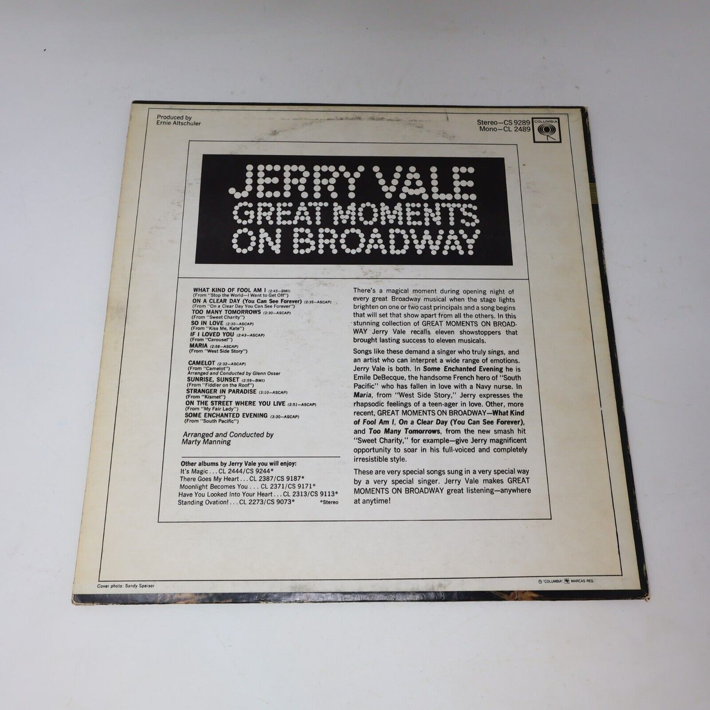 Lot of 25 Jerry Vale LP Record Vinyl Till the End of Time Greatest Hits 1960s