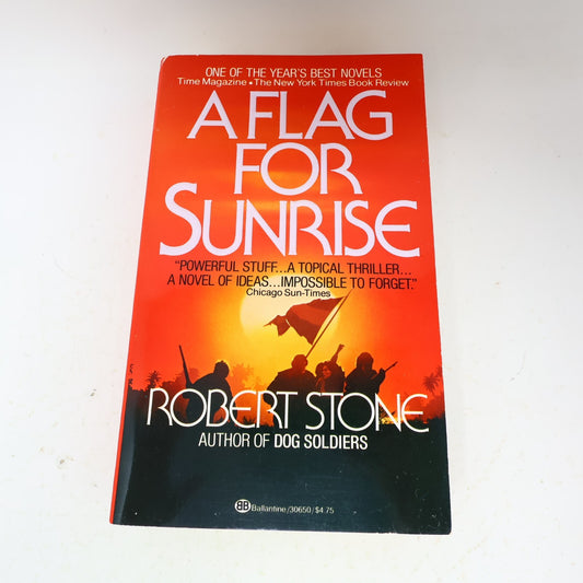 1982 A Flag For Sunrise Robert Stone Ballantine Thriller Paperback Book 80s PB