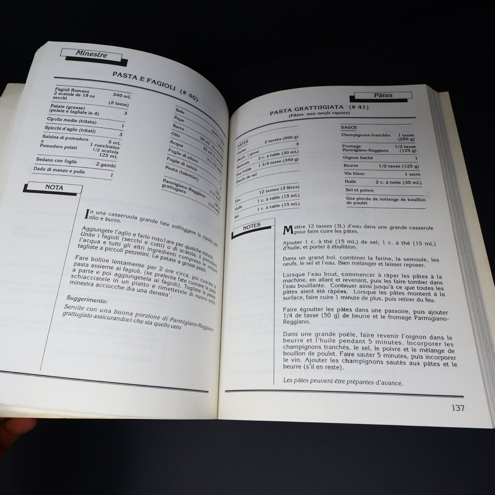 1990 Mamma Wanda Cuisine Italienne Recettes Authentiques de Wanda Calcagni Livre