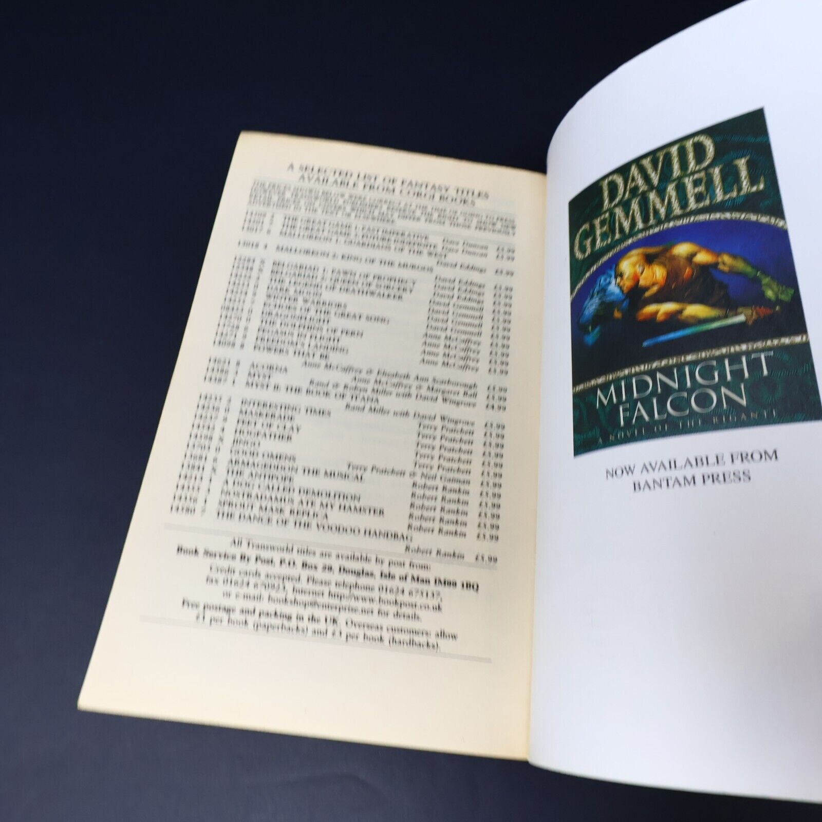 1999 Rigante #1 Sword in the Storm by David Gemmell Fantasy Corgi Book Paperback