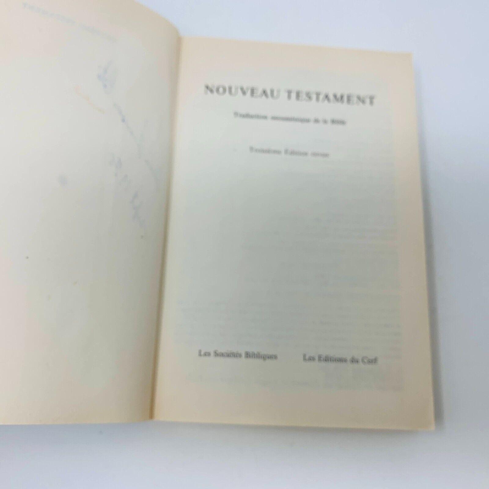 1974 Nouveau Testament TOB Sociétés Bibliques Éditions du Cerf Livre Religieux