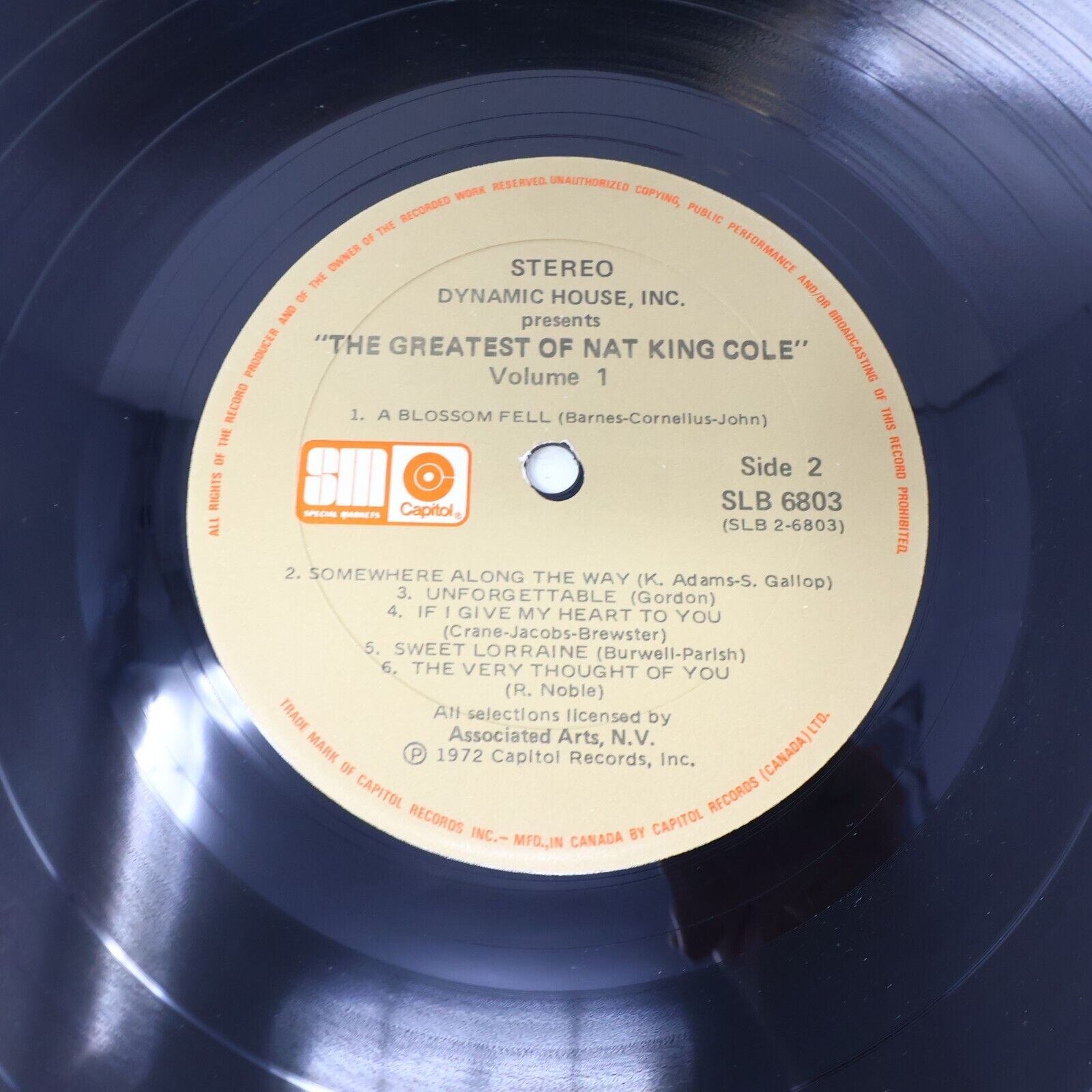 The Greatest of Nat King Cole Vol 1-2 Vinyl Record 2x LP SLB 6803 Unforgettable