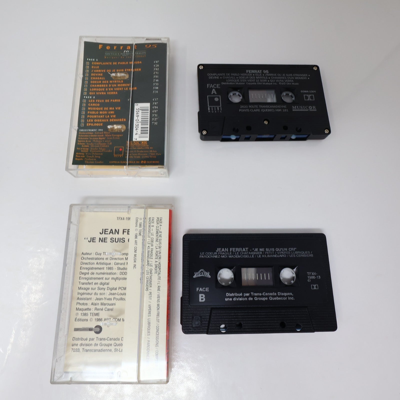 Jean Ferrat Lot 3 Cassettes Je ne suis qu'un cri/16 Nouveaux Poèmes D'Aragon