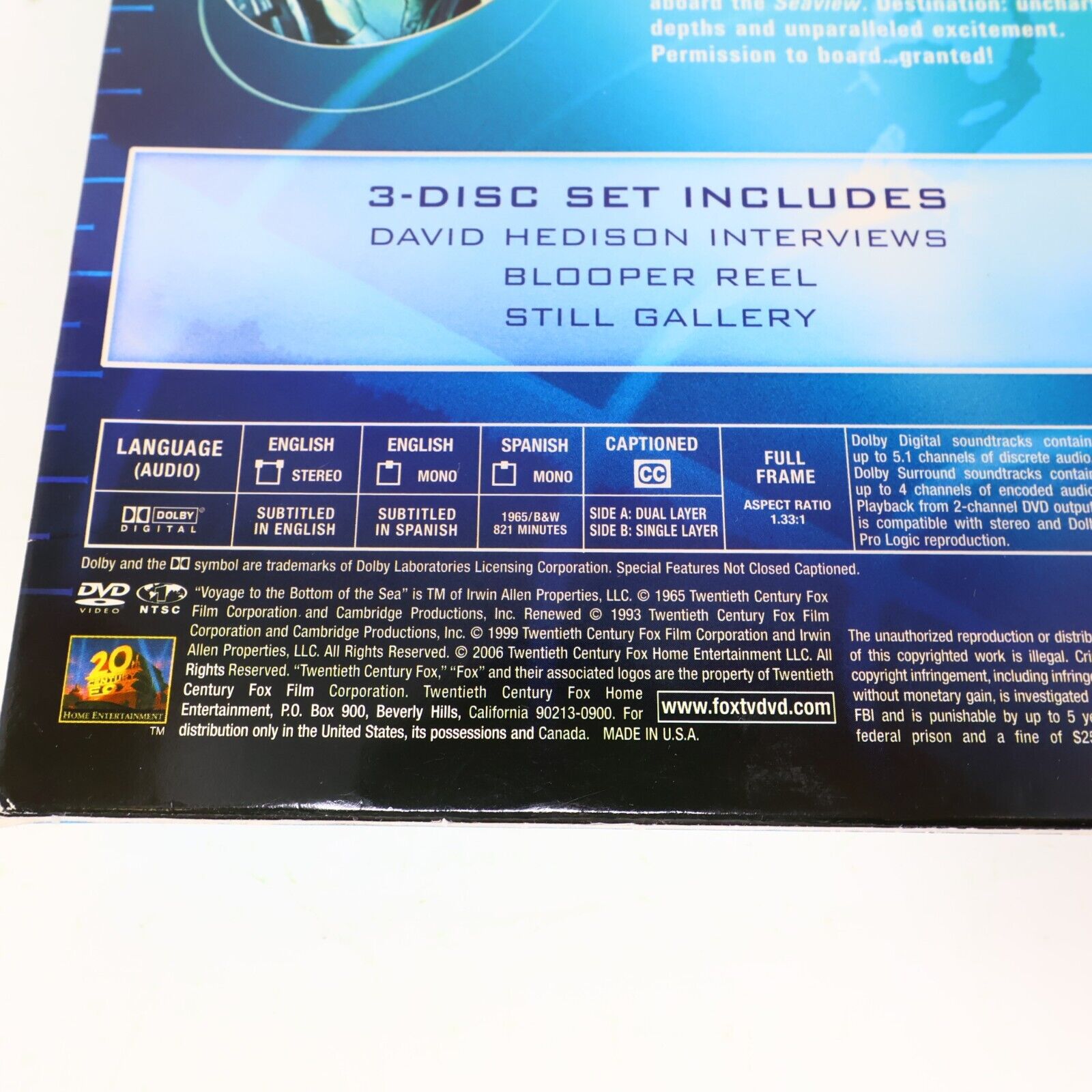 Voyage to the Bottom of the Sea Season 1 Volume 2 DVD NTSC Tested Admiral Nelson