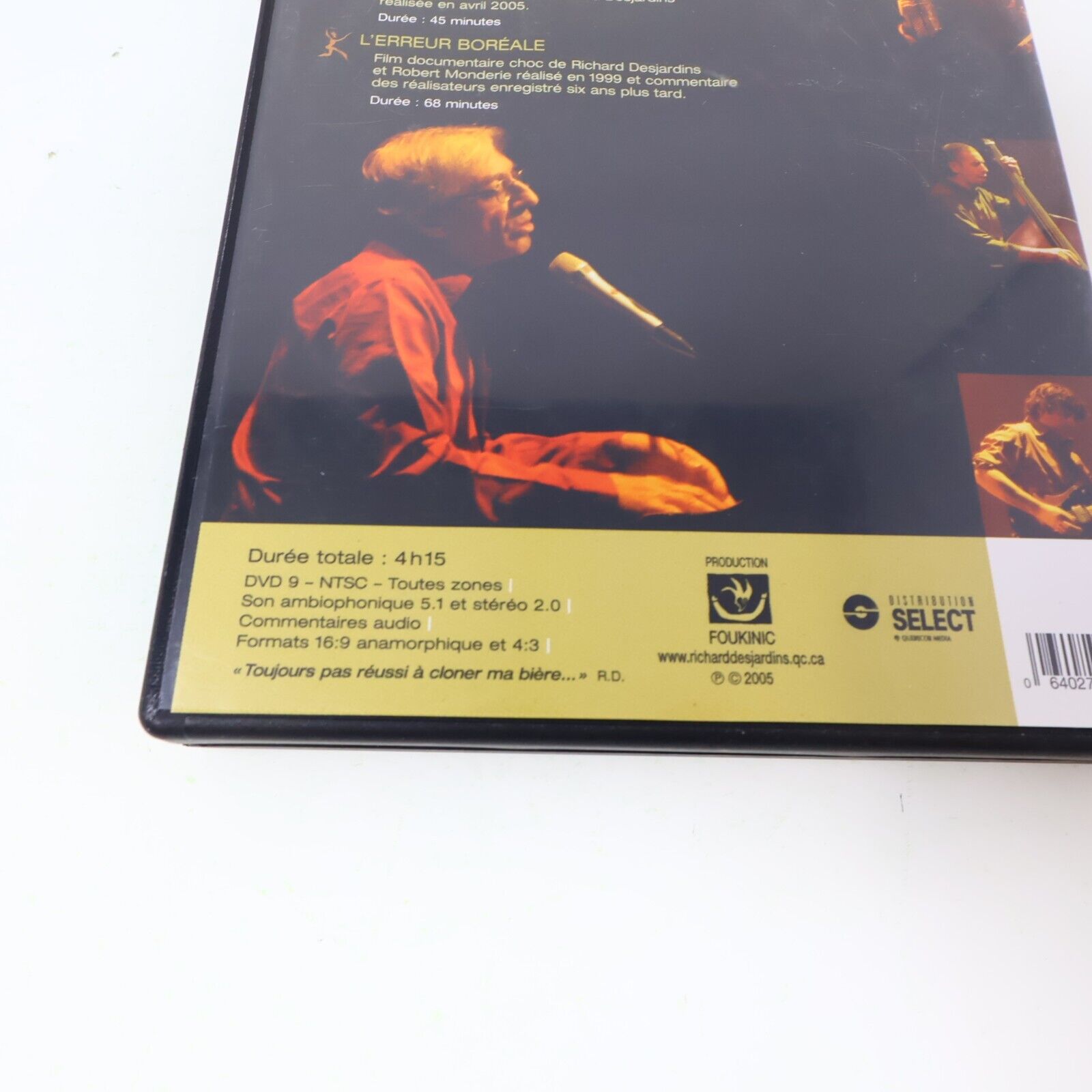 Richard Desjardins Kanasuta Là ou les Diables vont Danser DVD NTSC Spectacle