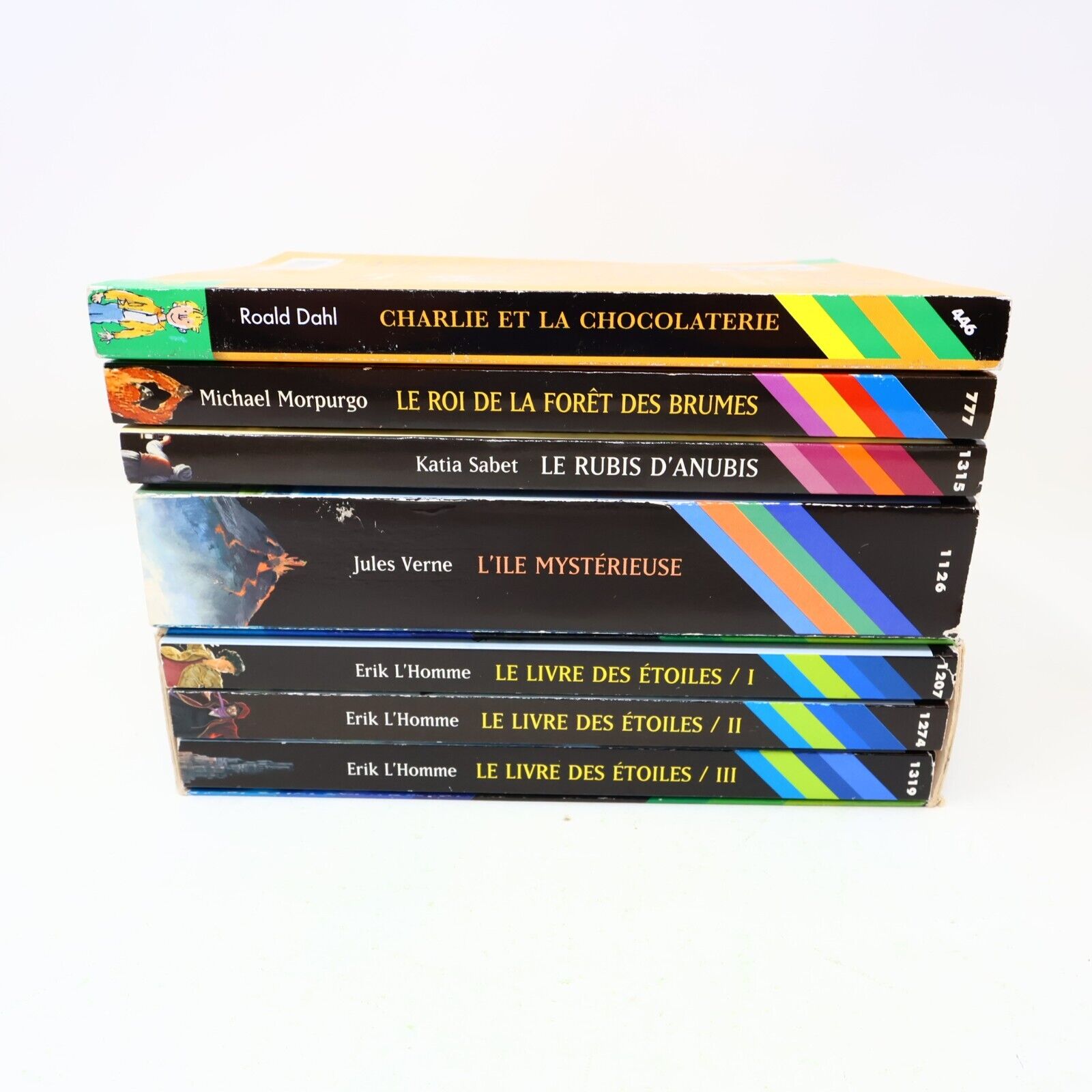 Lot 7 Livres Folio Junior Gallimard L'Ile Mystérieuse Livre des étoiles French