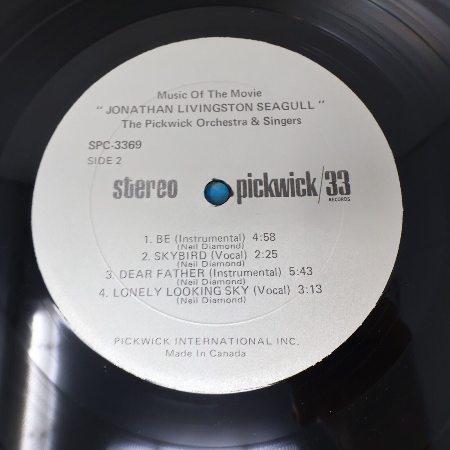 Jonathan Livingstone Seagull Pickwick Orchestra LP Movie Soundtrack SPC-3369