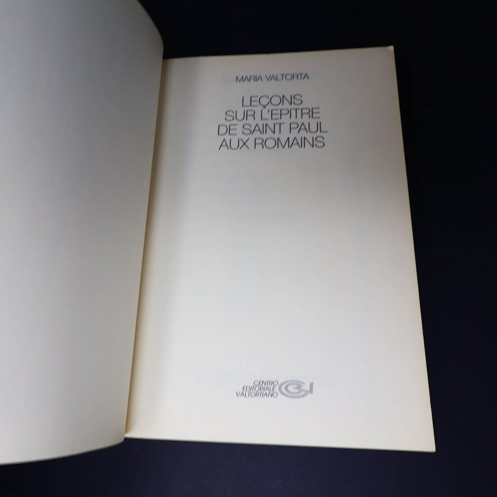 1999 Leçon sur L´Épître de Saint Paul aux Romains de Maria Valtorta Français PB
