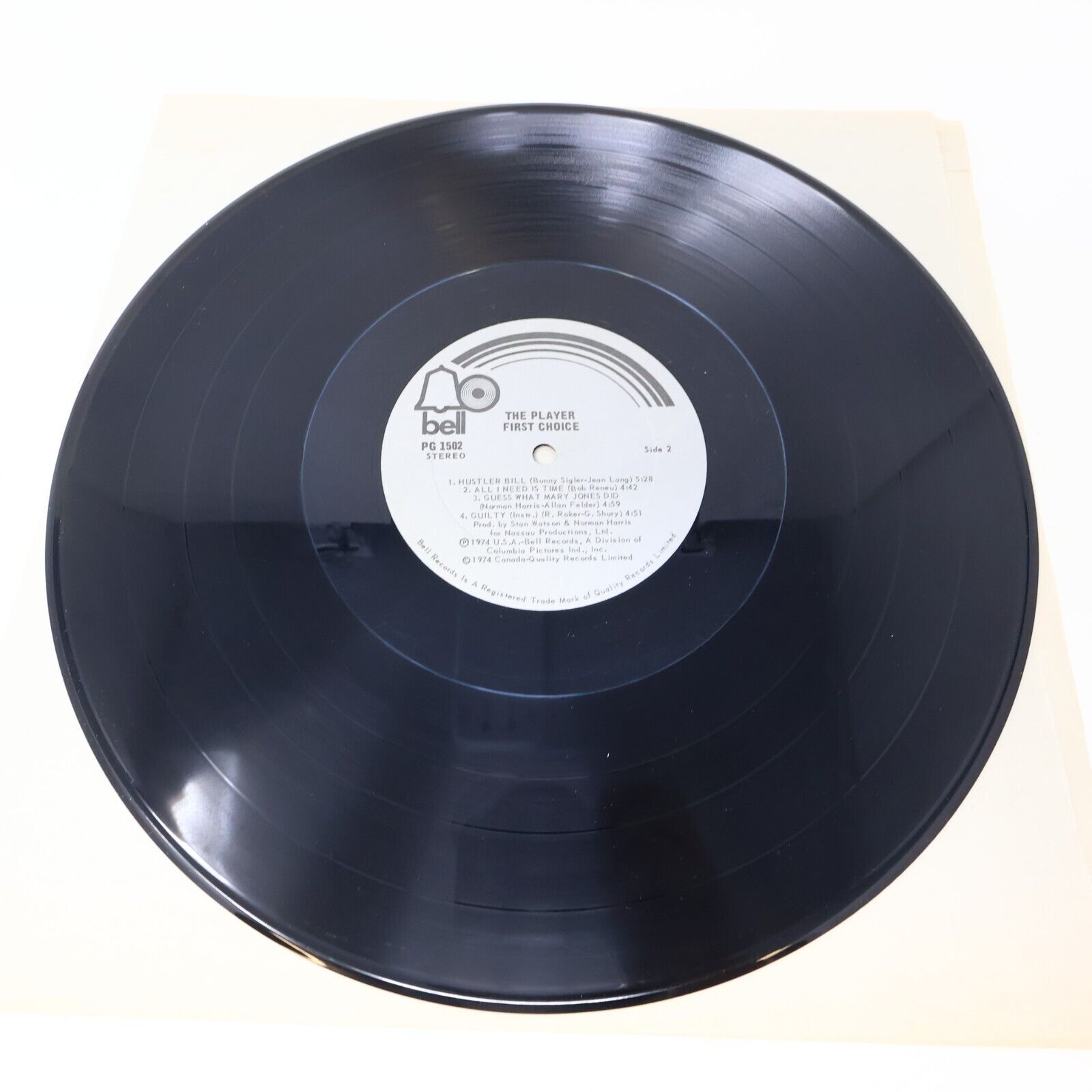 First Choice The Player LP Record Vinyl 1974 PG 1502 Philly Groove Canada Disco