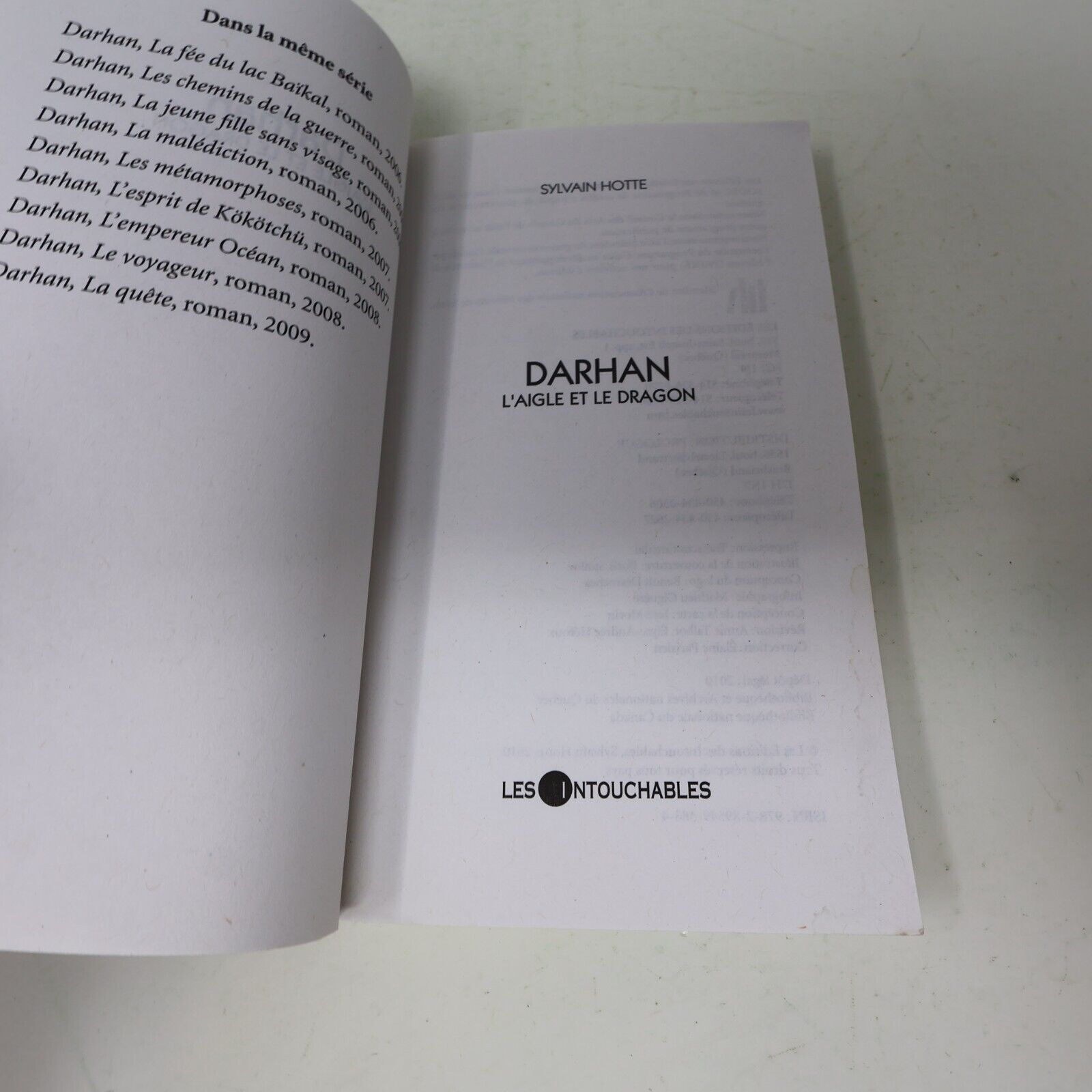 Darhan #10 L'Aigle et le Dragon Sylvain Hotte 2010 Les Intouchables Français PB
