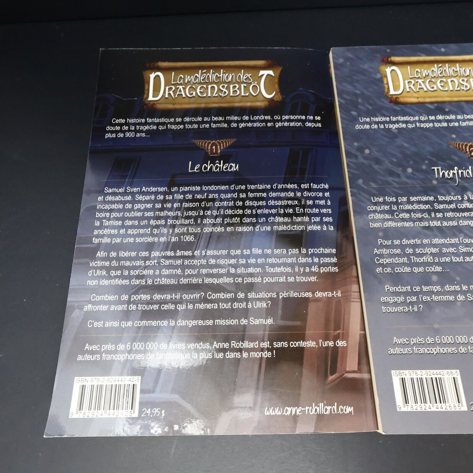 Lot 3 Livres La Malédiction des Dragensblöt #1-3 Anne Robillard Horreur French