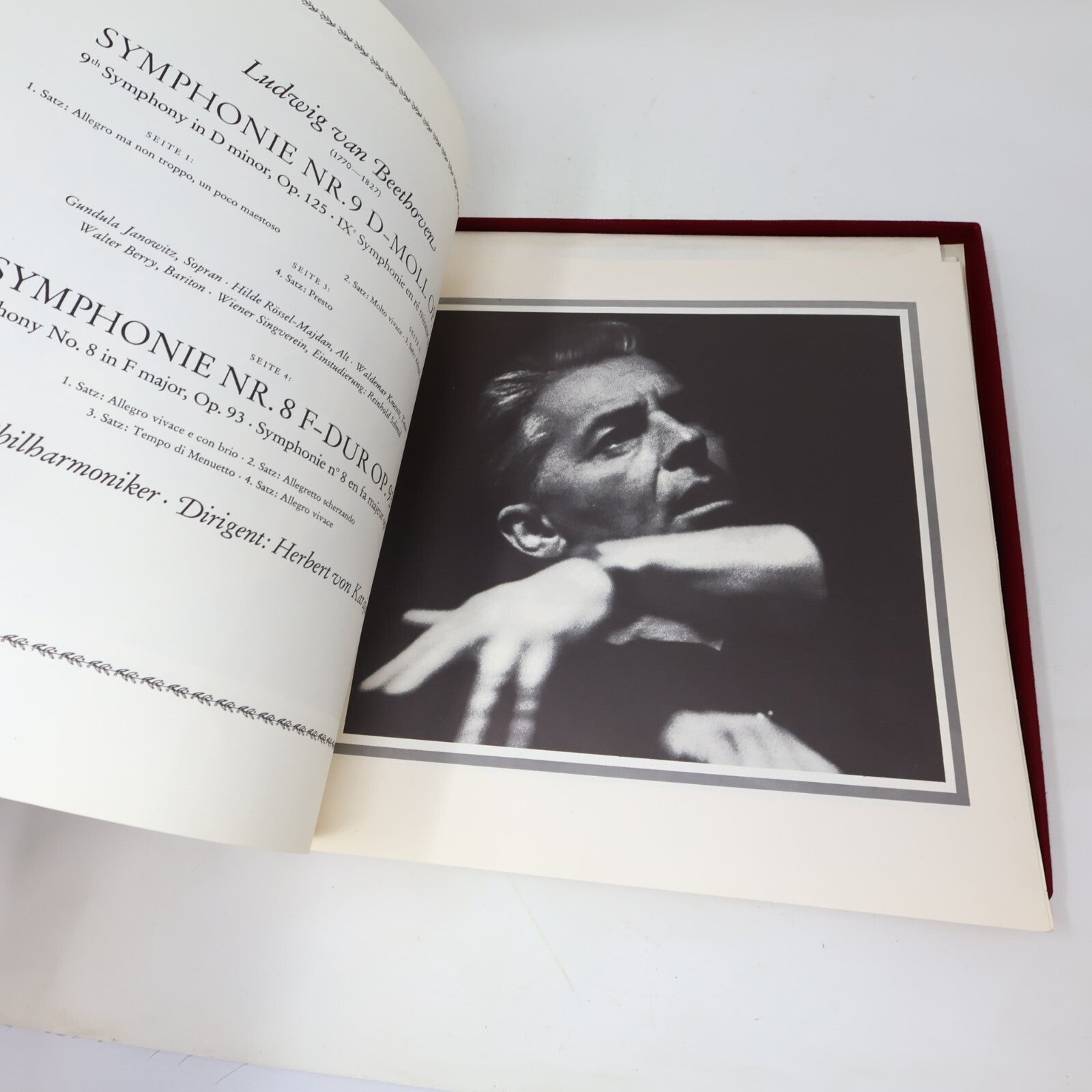 Beethoven Berliner Herbert von Karajan IX. Symphonie Nr. 8 LP Record 138 807/808