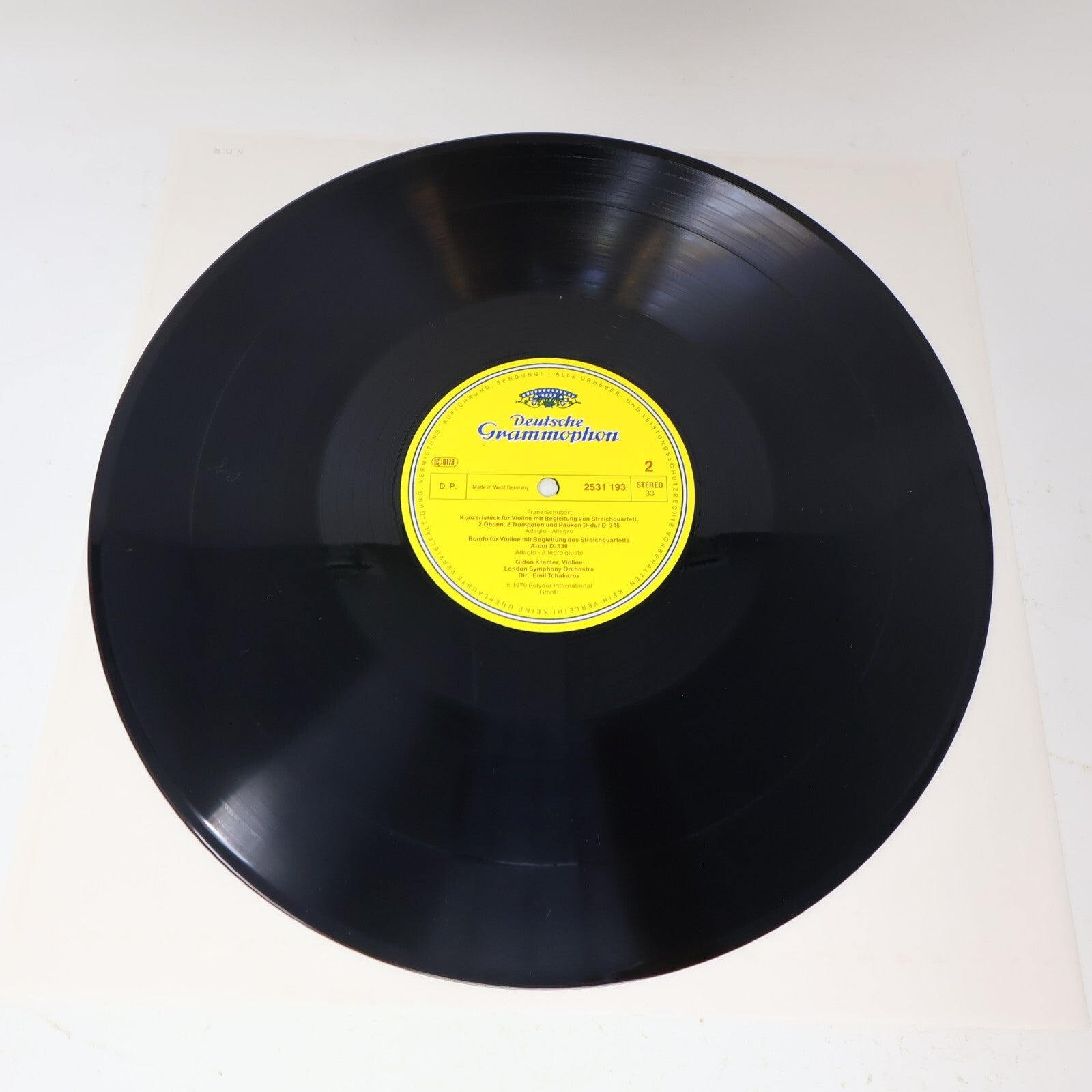Gidon Kremer Musik Für Violine & Orchester Beethoven / Schubert Record  2531 193
