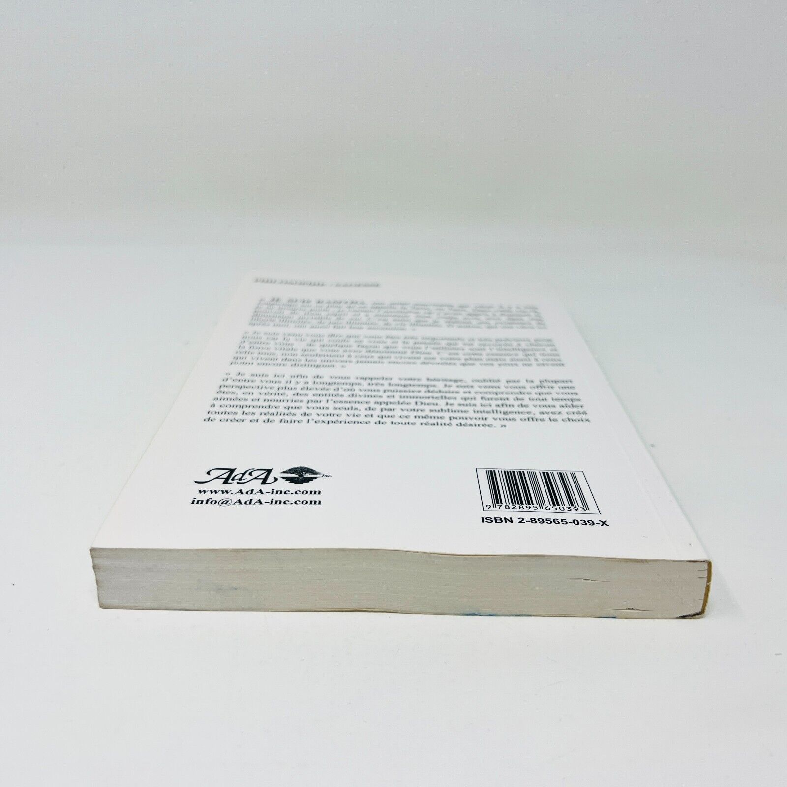 2003 Ramtha Le Livre Blanc Ada en Français/French Supernaturalisme Mysticisme