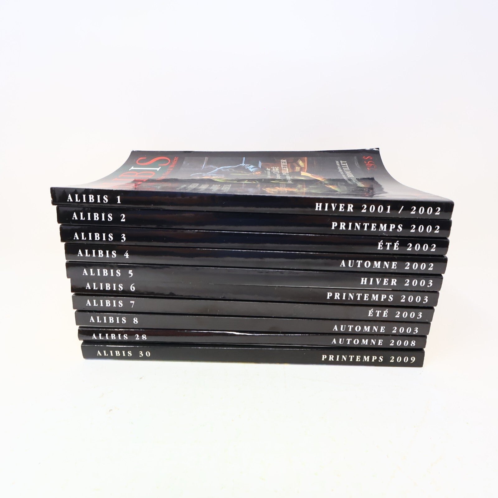 Alibis #1-8, 28, 30 Lot 10 Revues Polar Noir & Mystère Crime et Mystère Policier