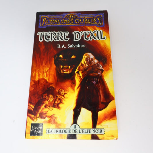 1990 Royaumes Oubliés #5 Terre d'Exil La Trilogie de l'Elfe Noir Fantasy Livre