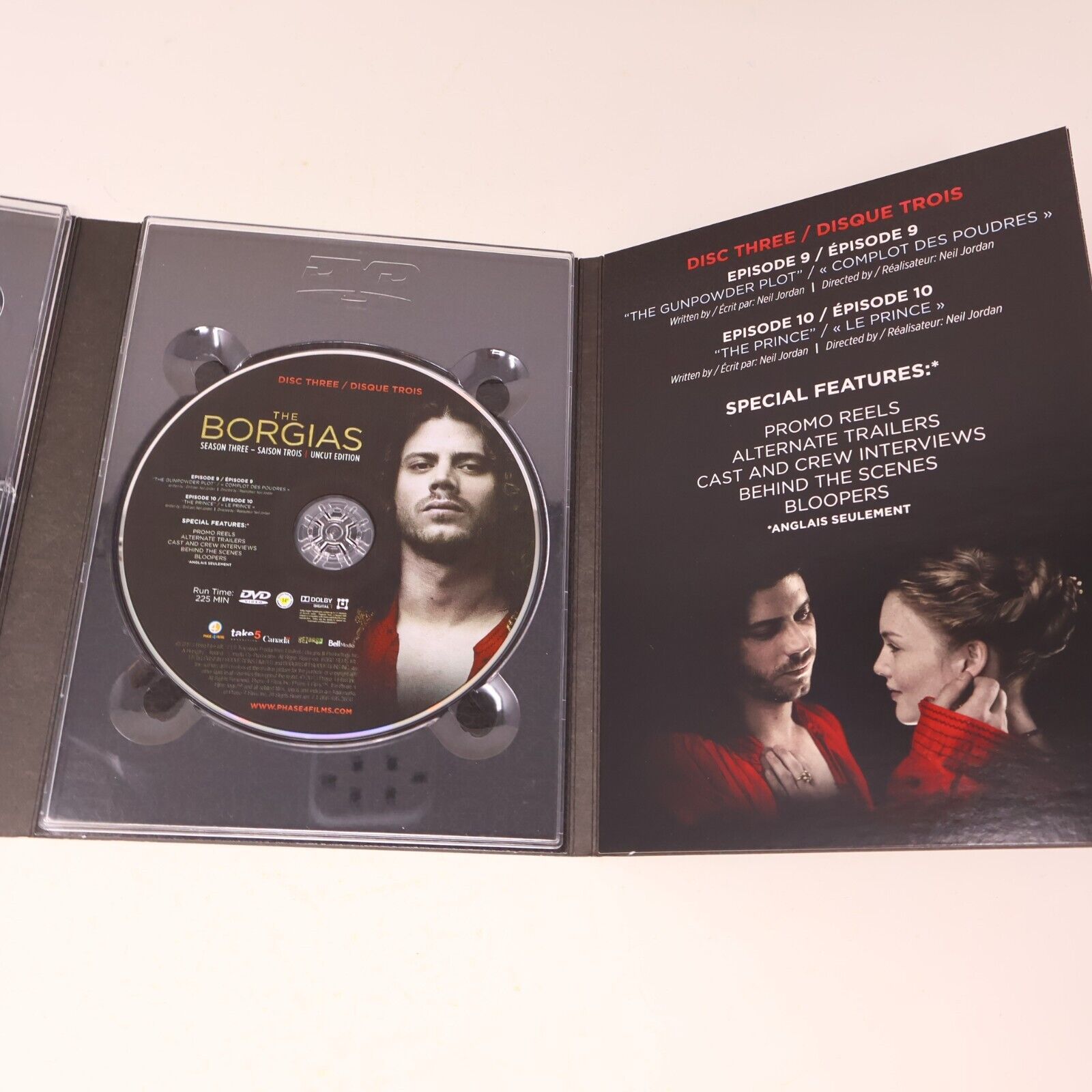 The Borgias Final Season #3 Uncut DVD Jeremy Irons 2014 NTSC English Français