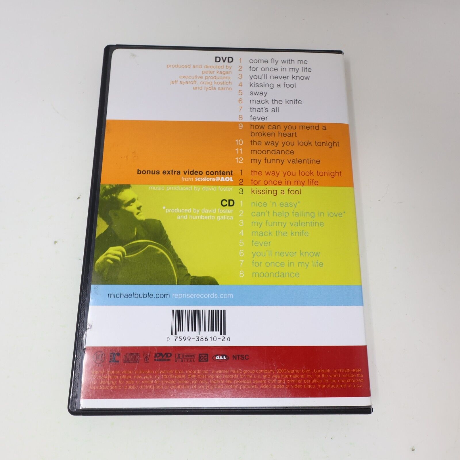 Michael Bublé Come Fly With Me DVD NTSC & CD Tested 2004 Warner/Reprise Music