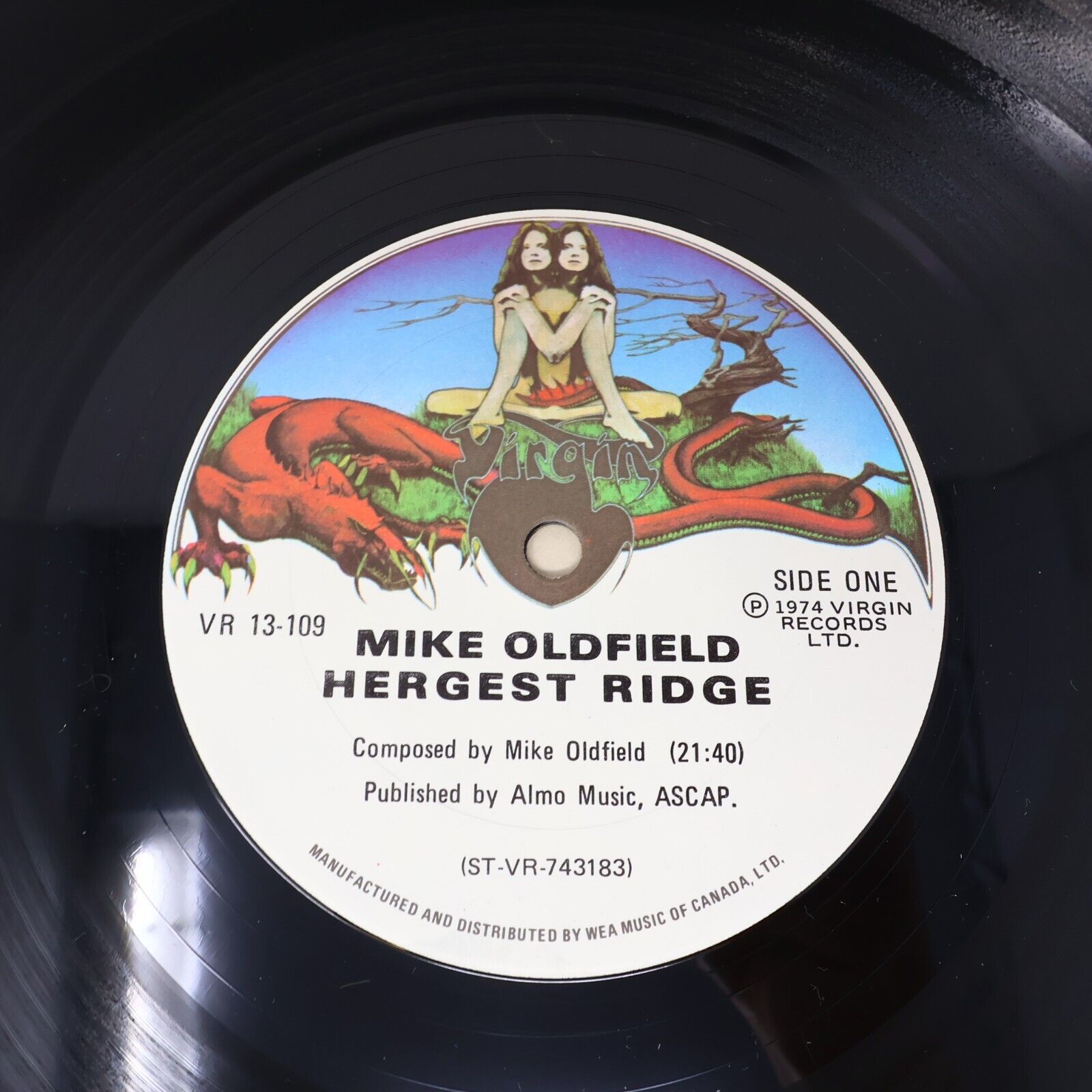 Mike Oldfield Hergest Ridge LP Record Vinyl 1974 ST-VR-743183 Virgin Canada 70s