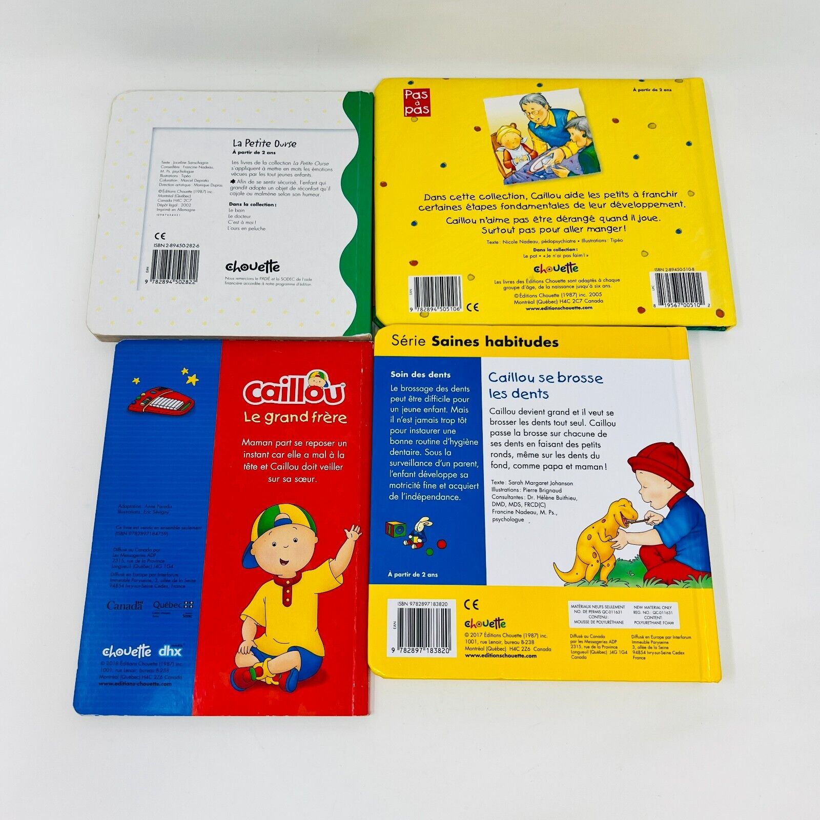 8x Caillou Jeunes Enfants Histoires Français Lot Livres Young Children French