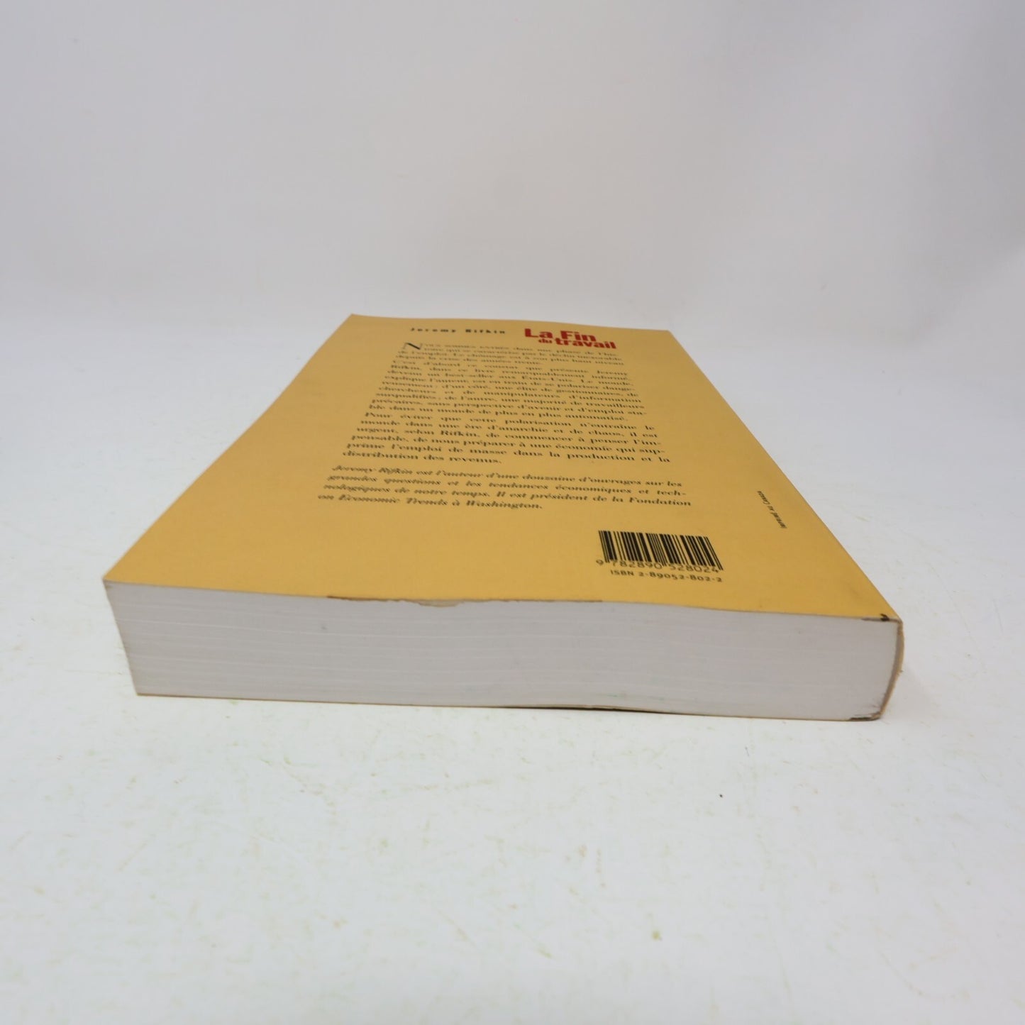 1996 La Fin du Travail Jeremy Rifkin Boréal Affaires Société Français Paperback