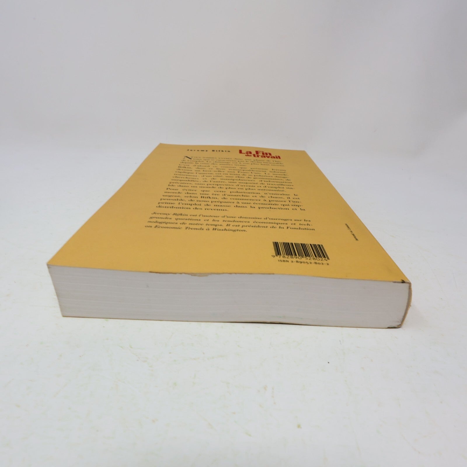 1996 La Fin du Travail Jeremy Rifkin Boréal Affaires Société Français Paperback