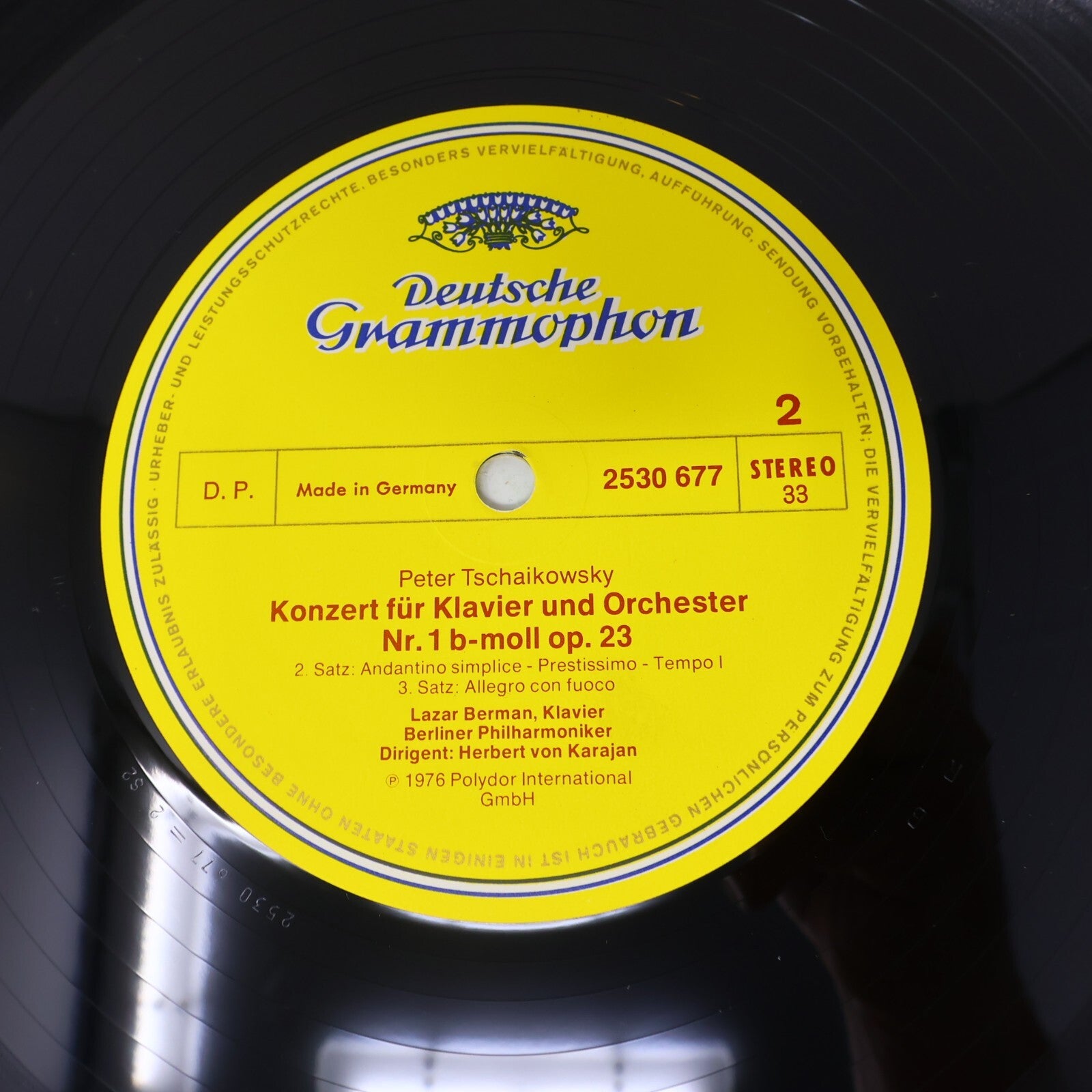 Herbert von Karajan Lazar Berman Tschaikowsky Klavierkonzert 1 Record 2530 677