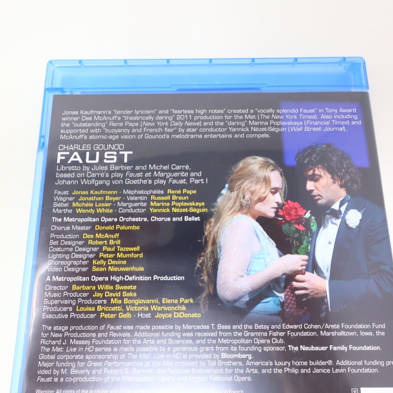 Gounod Faust Blu-Ray Jonas Kaufmann Yannick Nézet-Séguin Metropolitan Opera HD