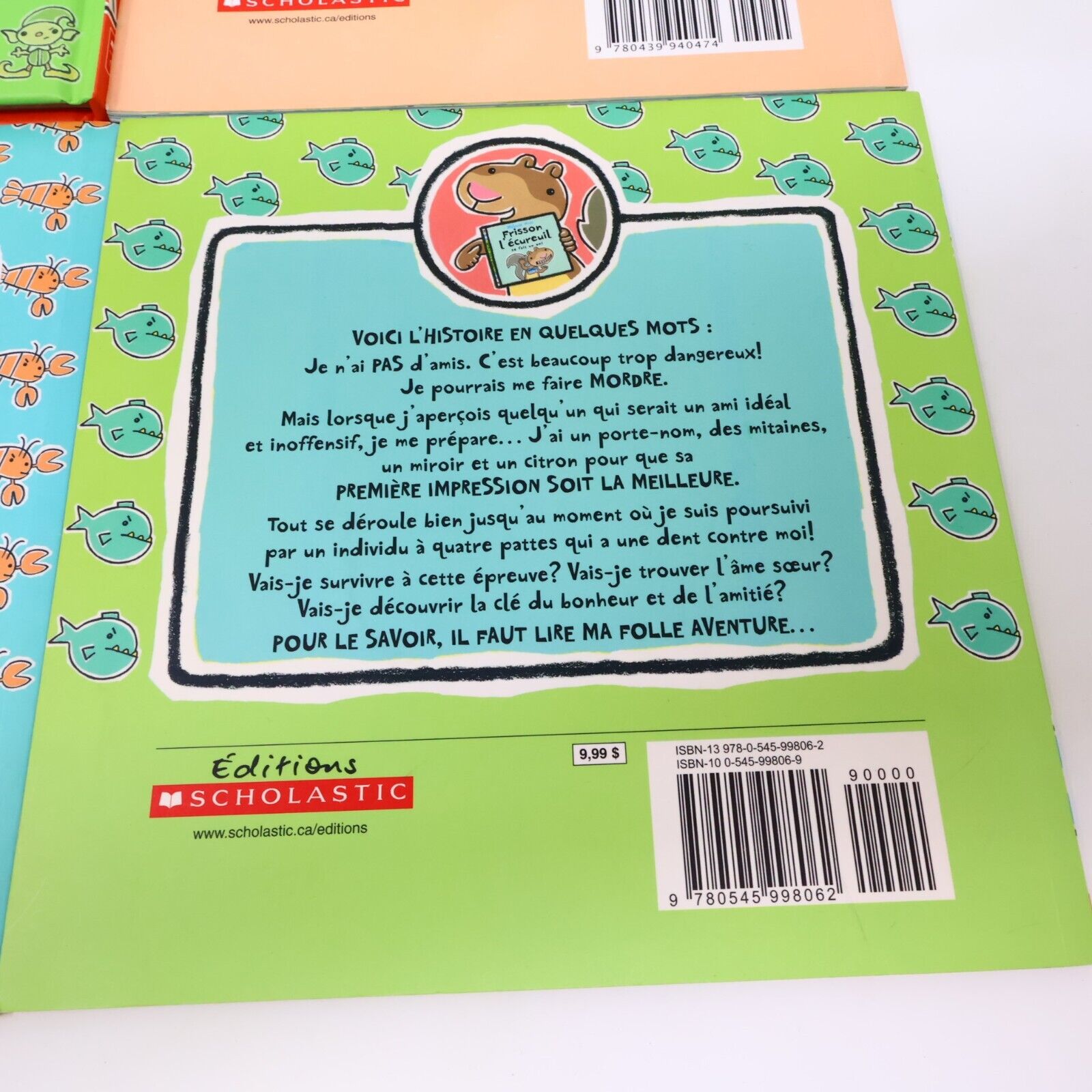 Frissons l'Écureuil Lot 4 Livres Jeunes Enfants Mélanie Watt Scholastic French