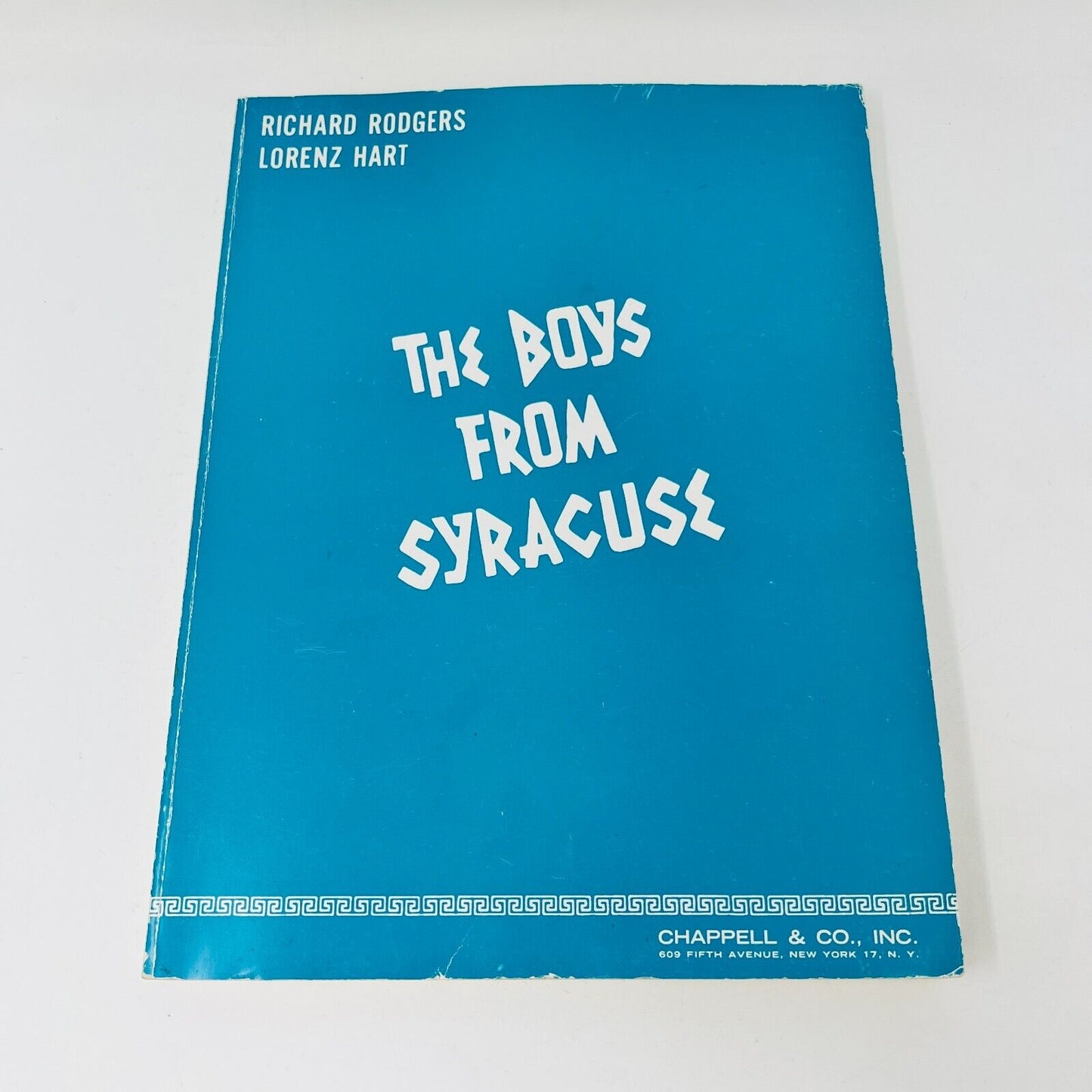 The Boys from Syracuse Vocal Score Richard Rodgers/Lorenz Hart Chappel Paperback