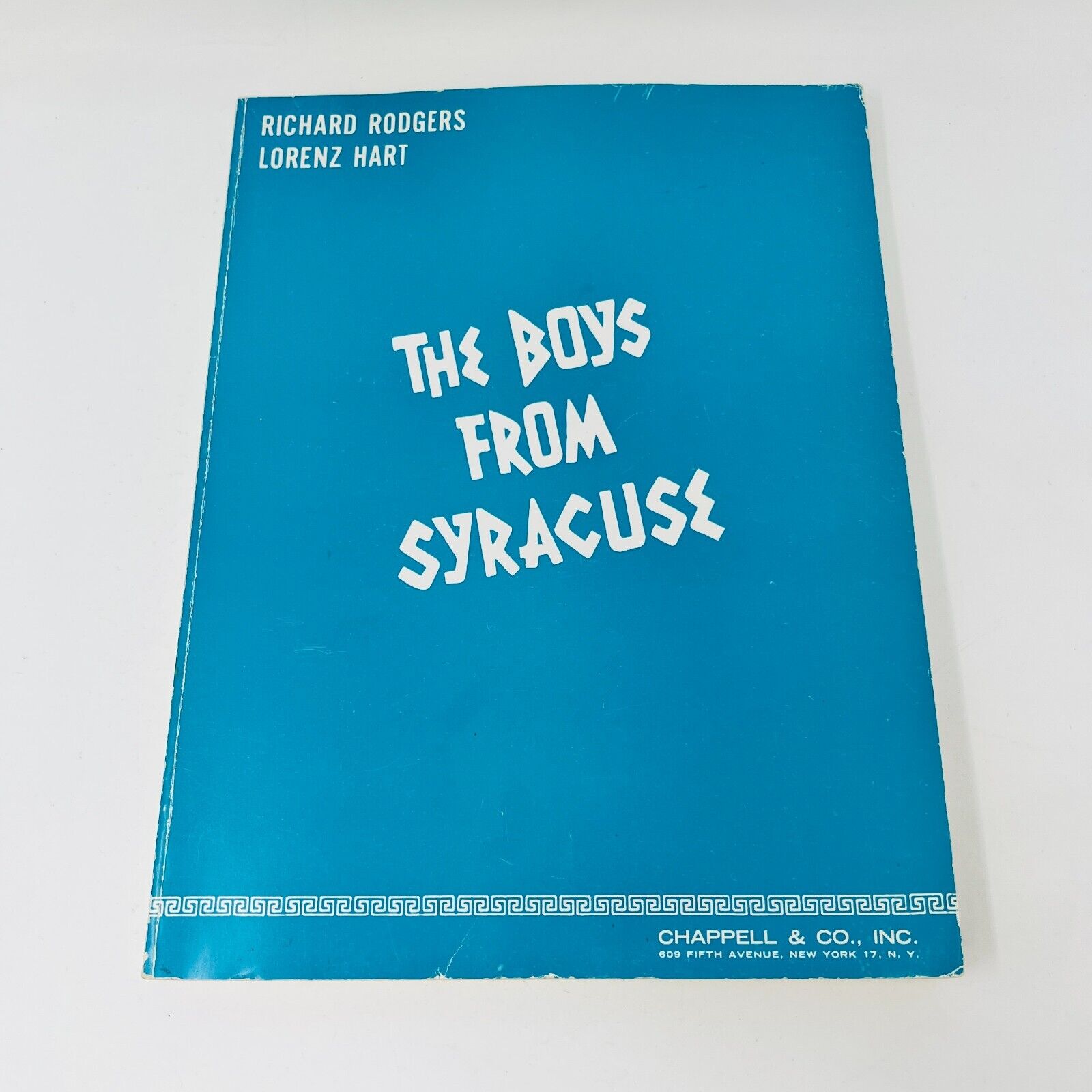The Boys from Syracuse Vocal Score Richard Rodgers/Lorenz Hart Chappel Paperback