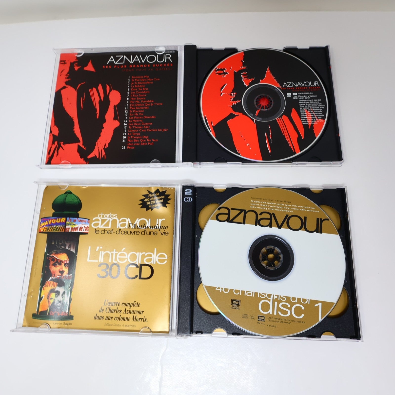 Charles Aznavour Lot 8 CD Je Voyage/Jazznavour/Encores/Plus Bleu/Grands Succès