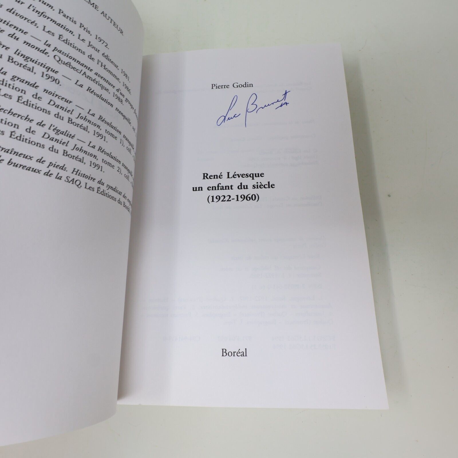 René Lévesque #1-4 Pierre Godin Biographie Politique Québec Lot 4 Livres Boréal