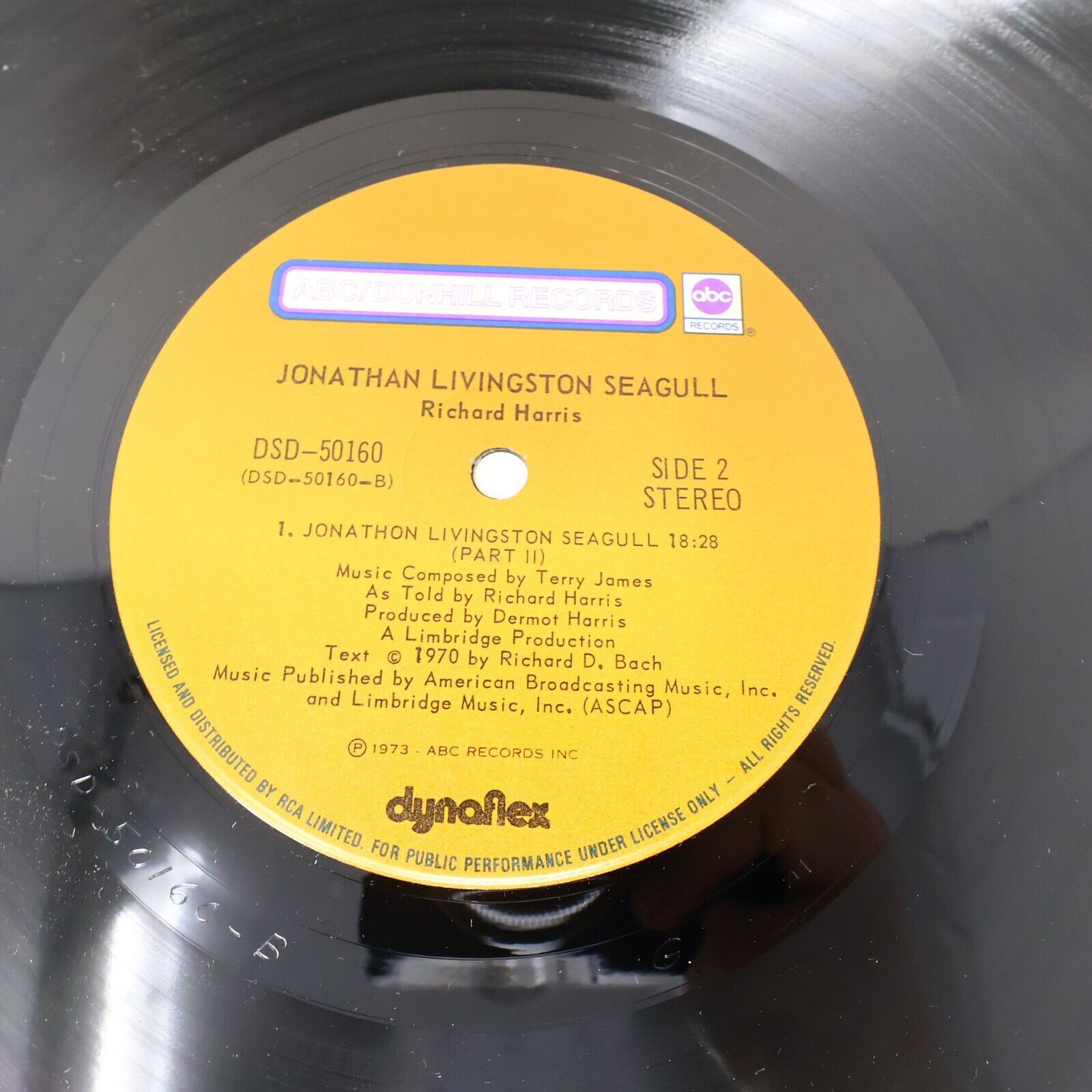 Richard Harris Jonathan Livingston Seagull LP Record Vinyl 1973 DSD-50160 Spoken