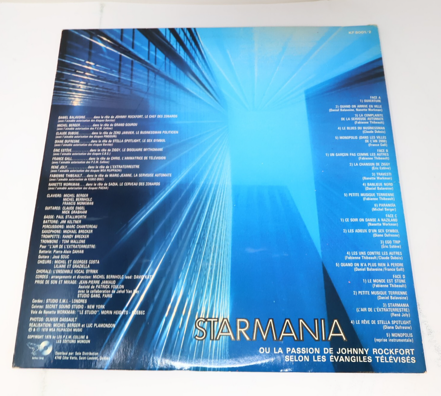 Starmania Michel Berger/Luc Plamondon Disque 2x LP 1978 Dubois/Dufresne/Workman
