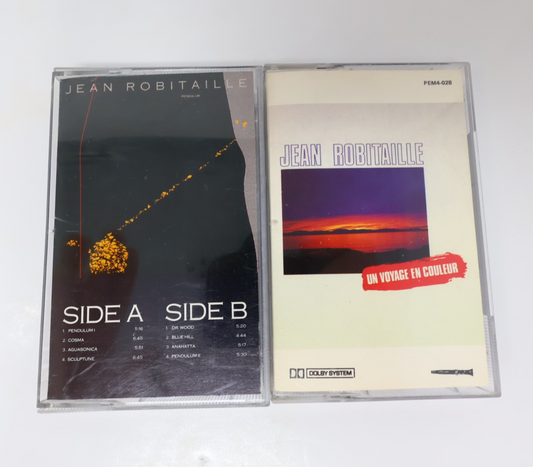 Jean Robitaille Lot 2 Cassettes Pendulum/Un Voyage en Couleur Electro/Jazz/Pop